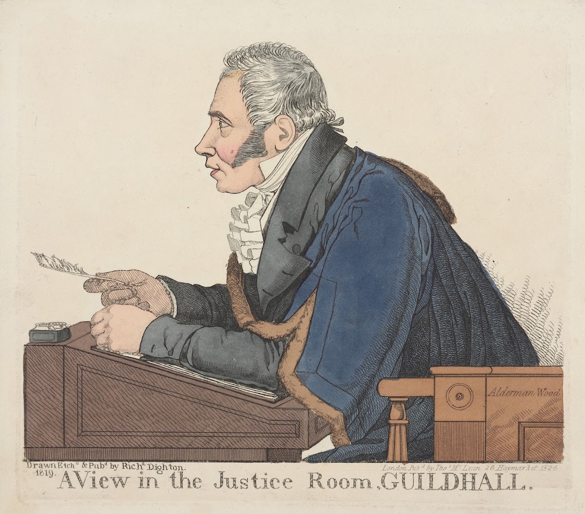 A view in the Justice Room Guildhall 1824