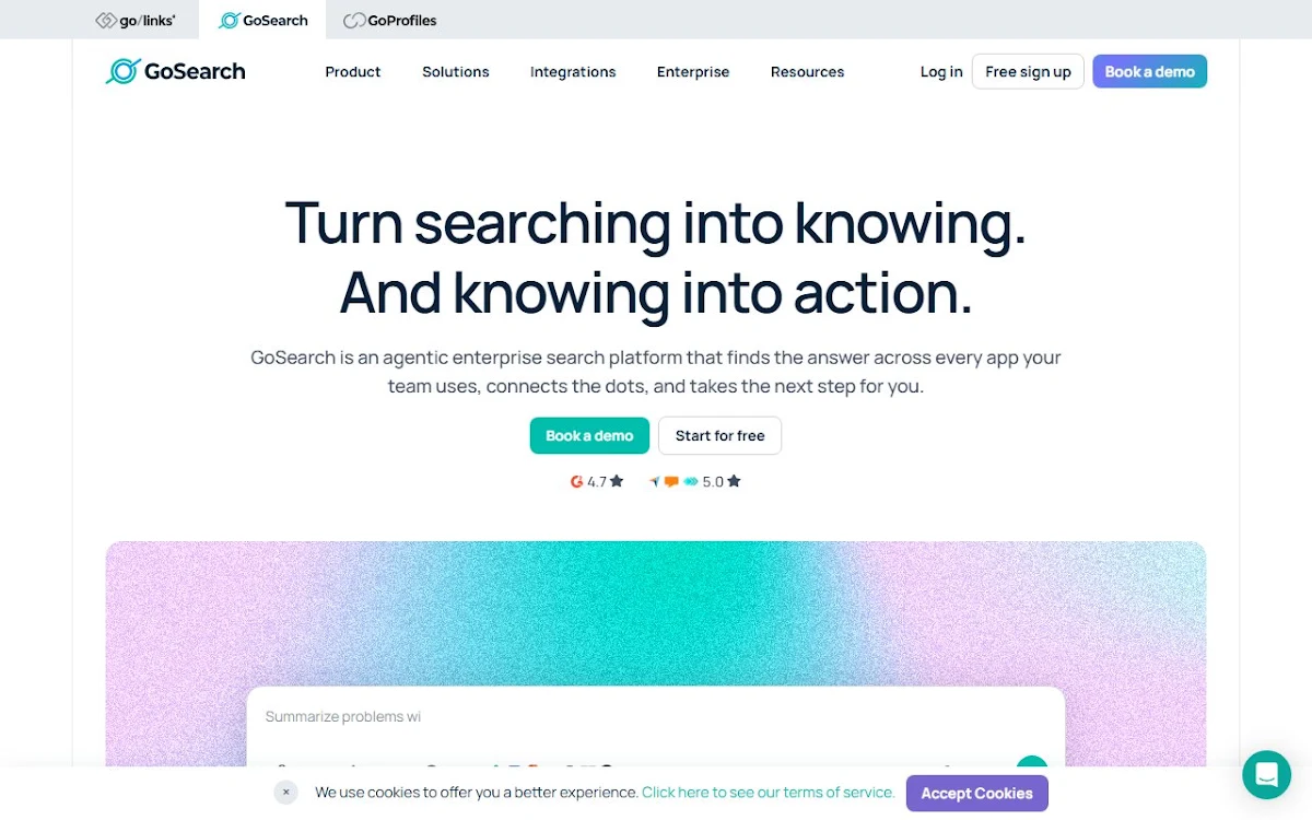 Captura de GoSearch