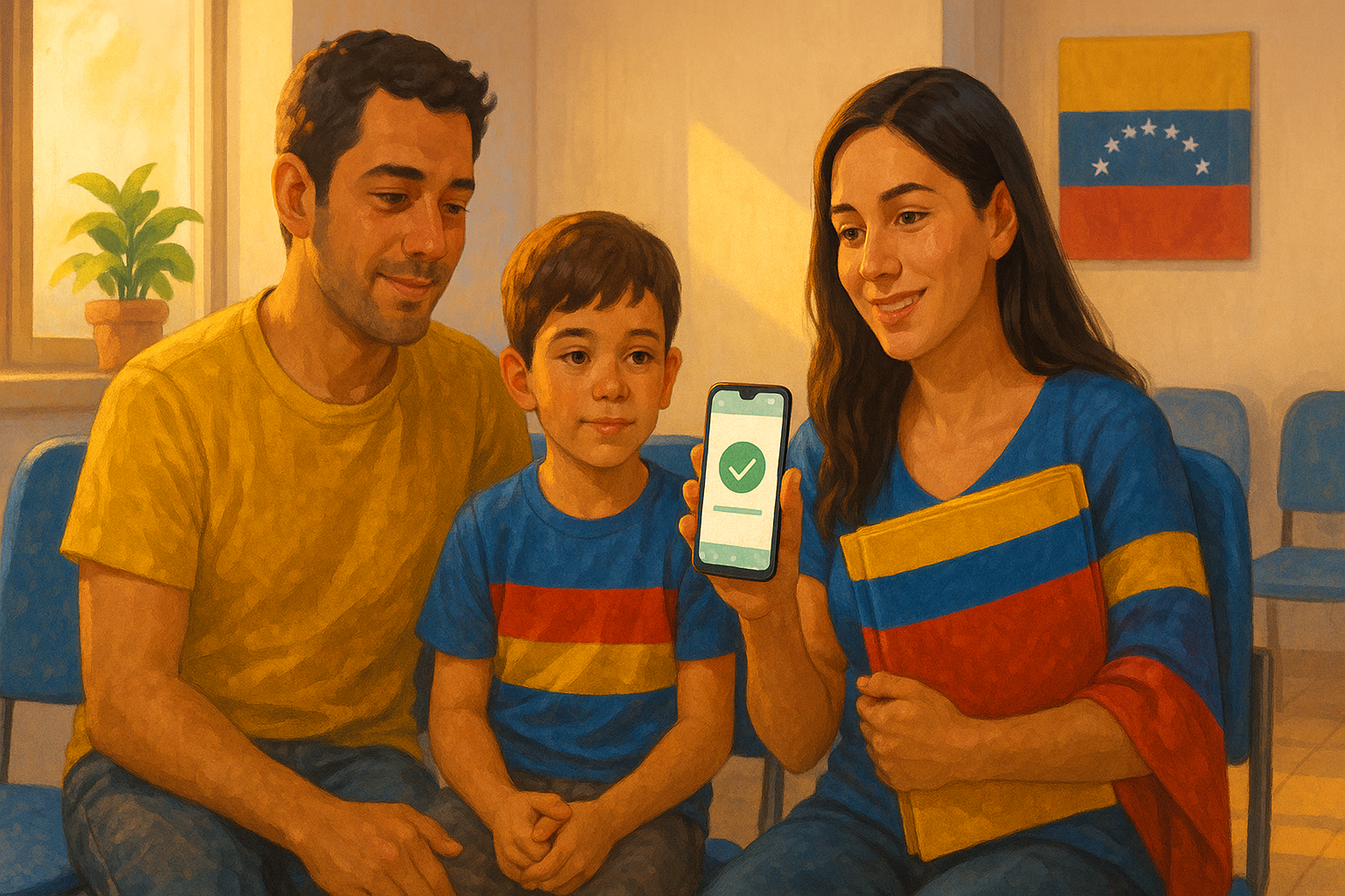 venezolanos en consulado con documentos y cita SAIME