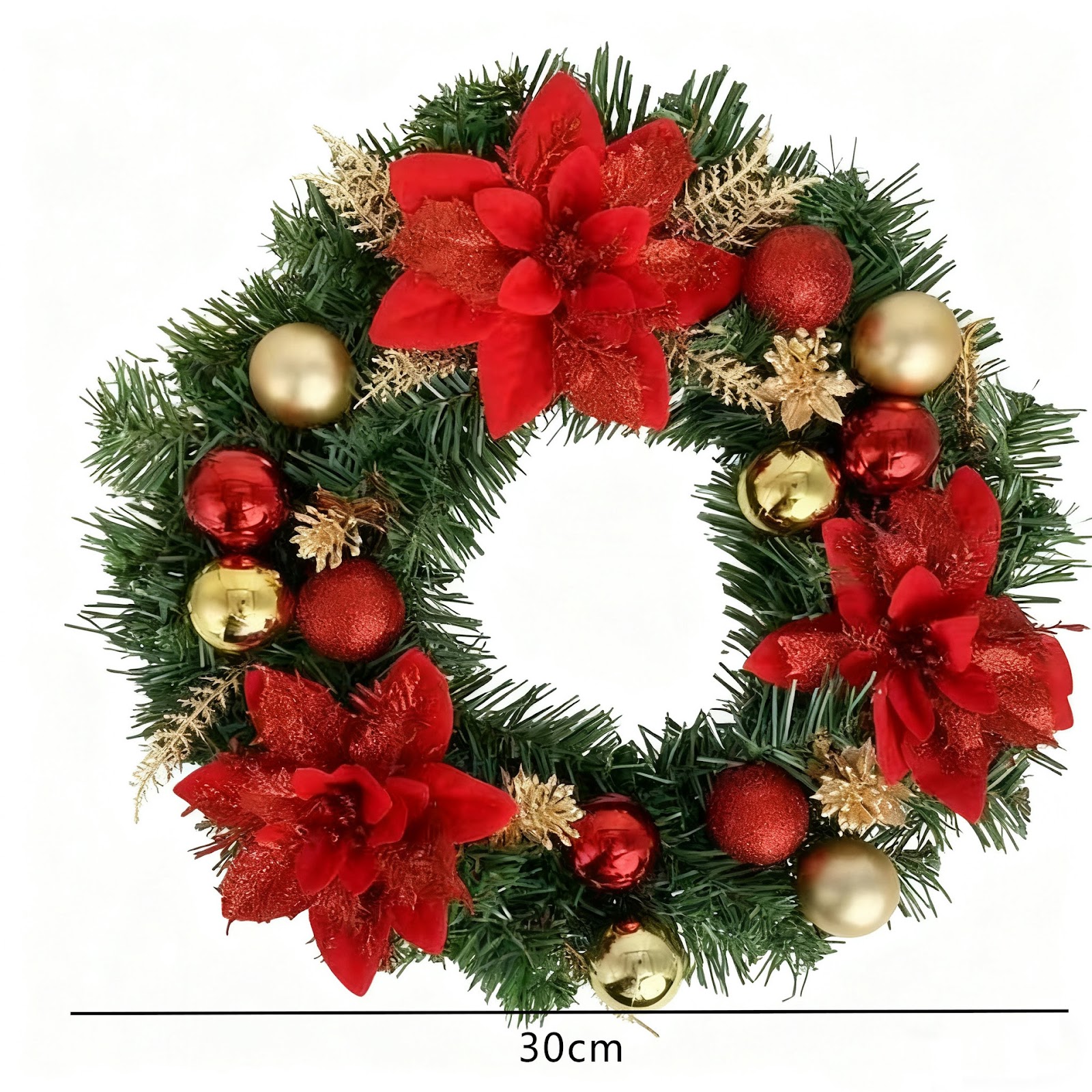 Illuminated Christmas Wreath, 40 cm