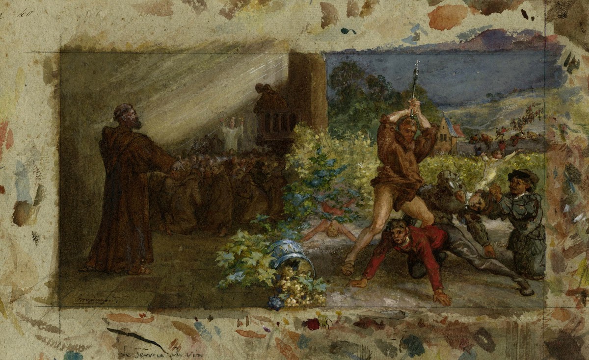Le service du vin 1868