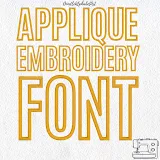 Stitch photo 6 of the Antonio Satin Applique Embroidery Font embroidery design