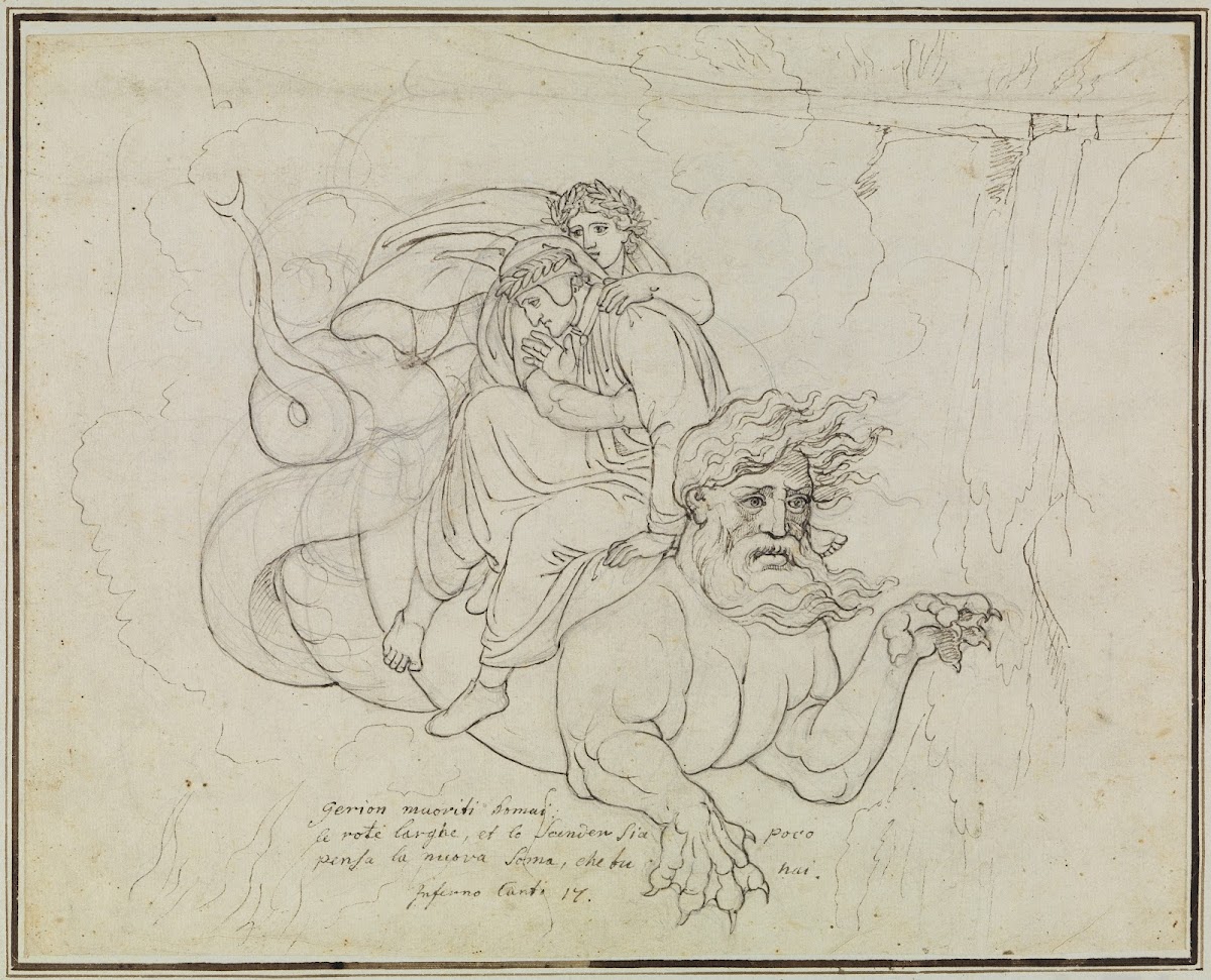 Dante und Virgil auf dem Rücken Geryons Dante Inferno Canto 17 V 94 2