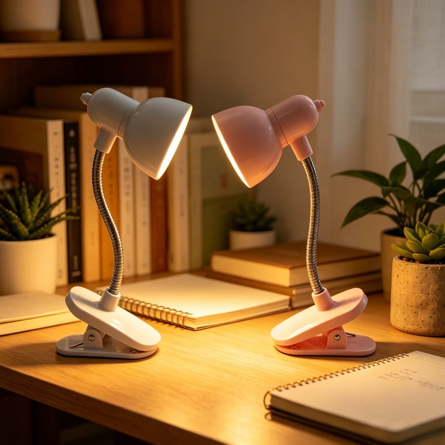 Mini LED clip light with flexible neck