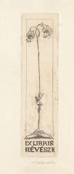 Ex libris van Kornél Révész 1932