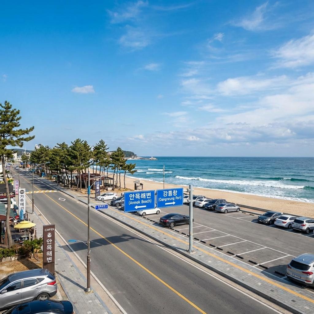 안목해변 도착 가이드: 주차 및 대중교통 최적화 전략