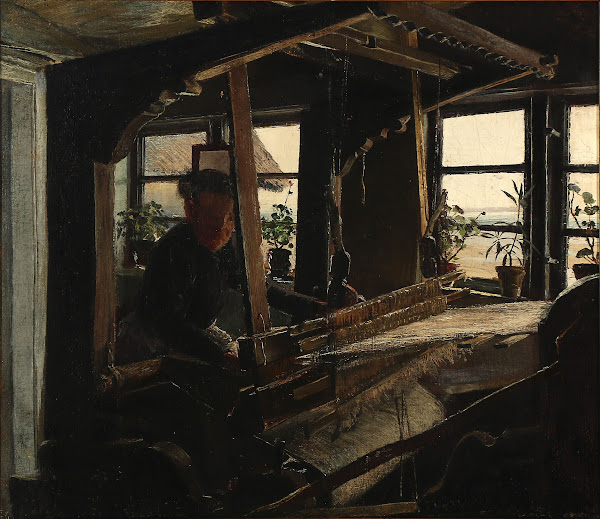 Interiør fra Hanehoved Huse fiskerleje i Melby Sogn 1900