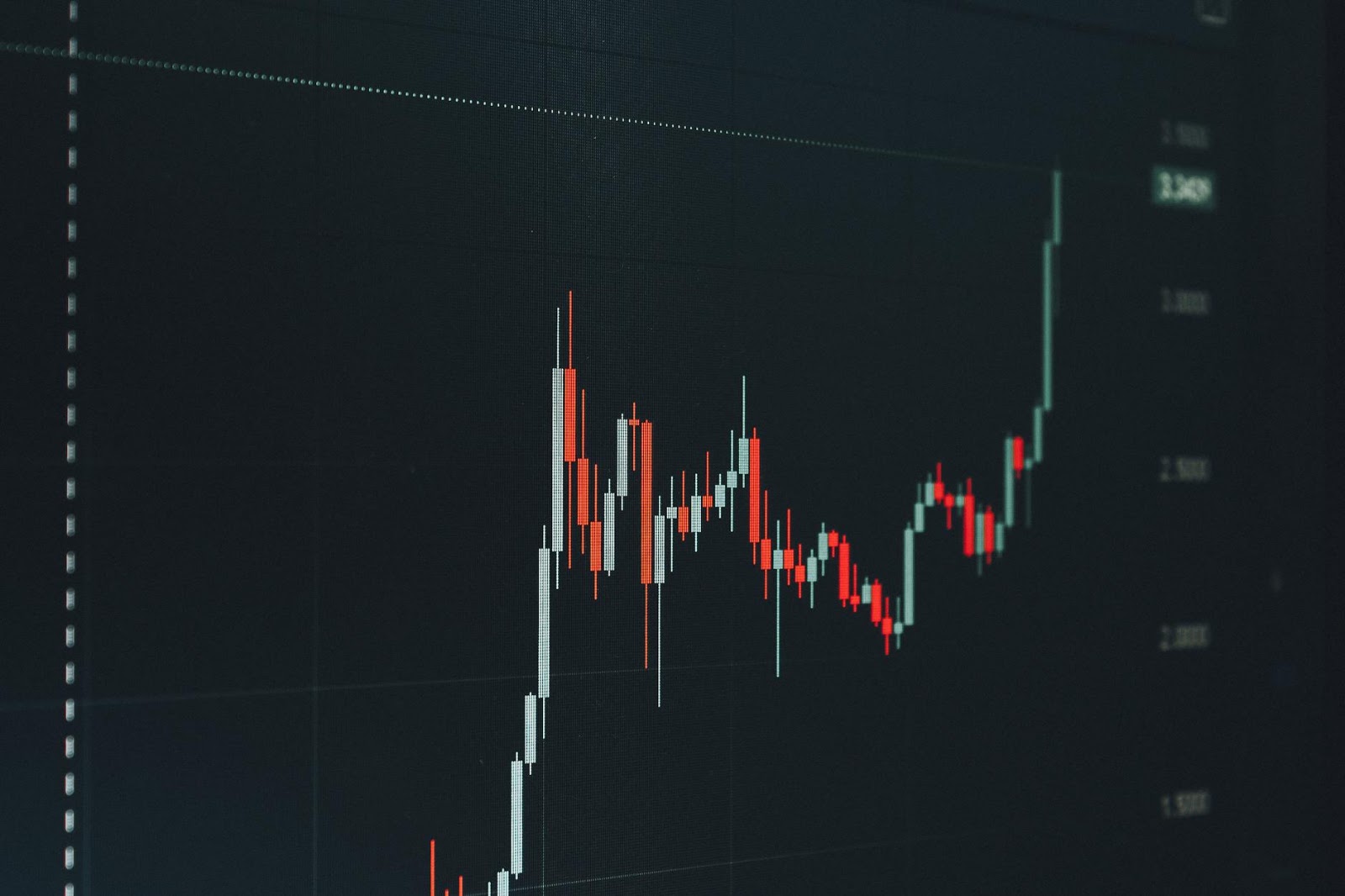 Complex AI data visualization analyzing market trends for advanced crypto price analysis future predictions.