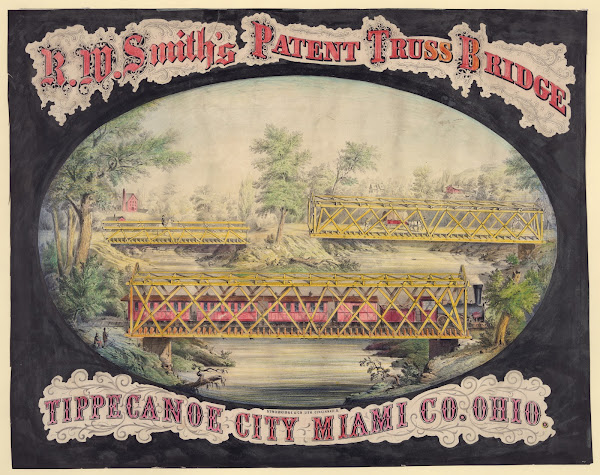 RW Smiths patent truss bridge Tippecanoe City Miami Co Ohio 1868