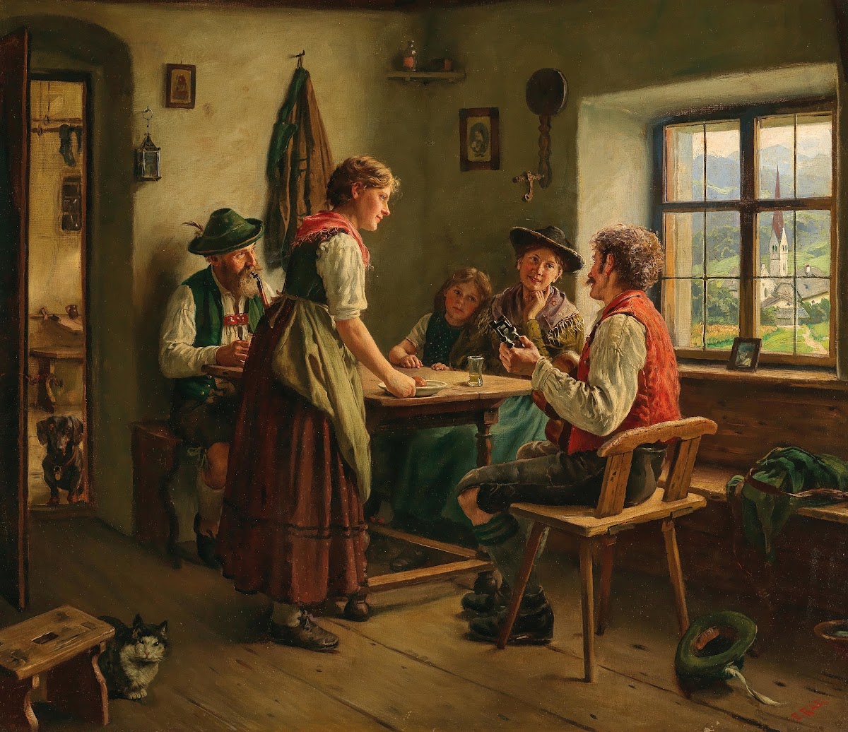 Unterhaltung in der Stube
