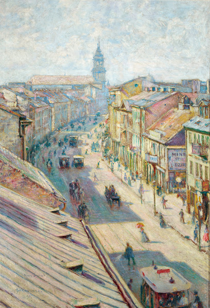 Nowy Świat Street in Warsaw on a summer day 1892