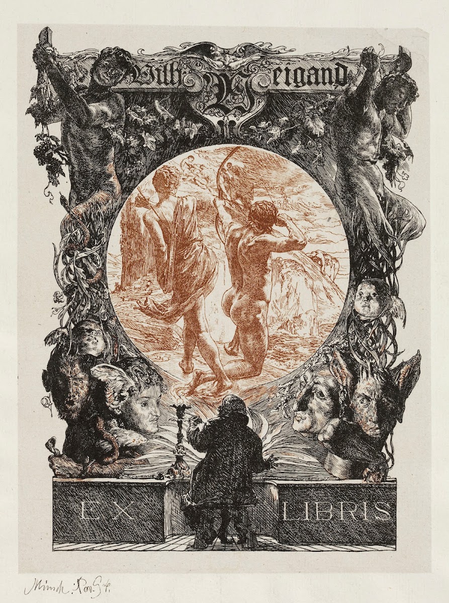 Bookplate of Wilh Weigand 1894