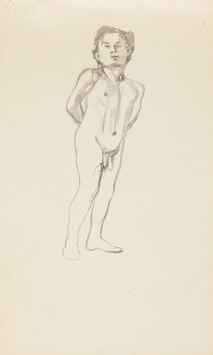 akt stojącego mężczyzny 1909