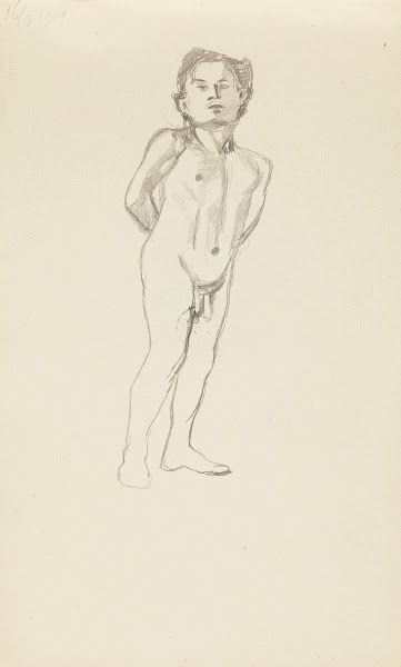 akt stojącego mężczyzny 1909