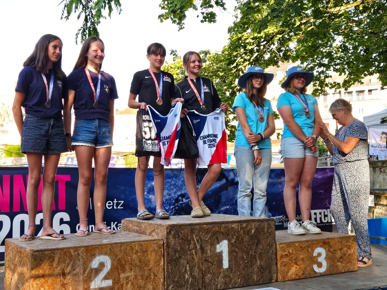 Podium C2 Dame U15 Leona Bronet et Camille Foulon
