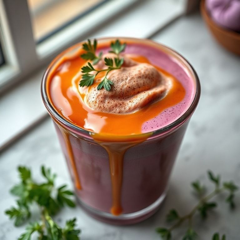 Vibrant Ube Latte Recipe: Sweet Potato Bliss in a Cup – Easy Homemade Breakfast Drink finished