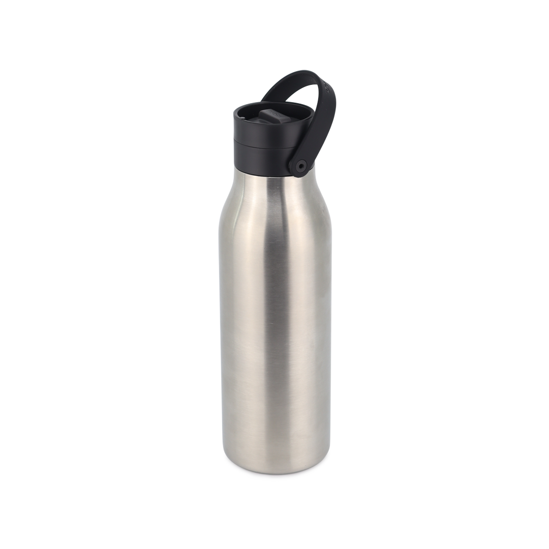 Recycled Stainless Steel Bottle 500ml Uncoated / Ink Black