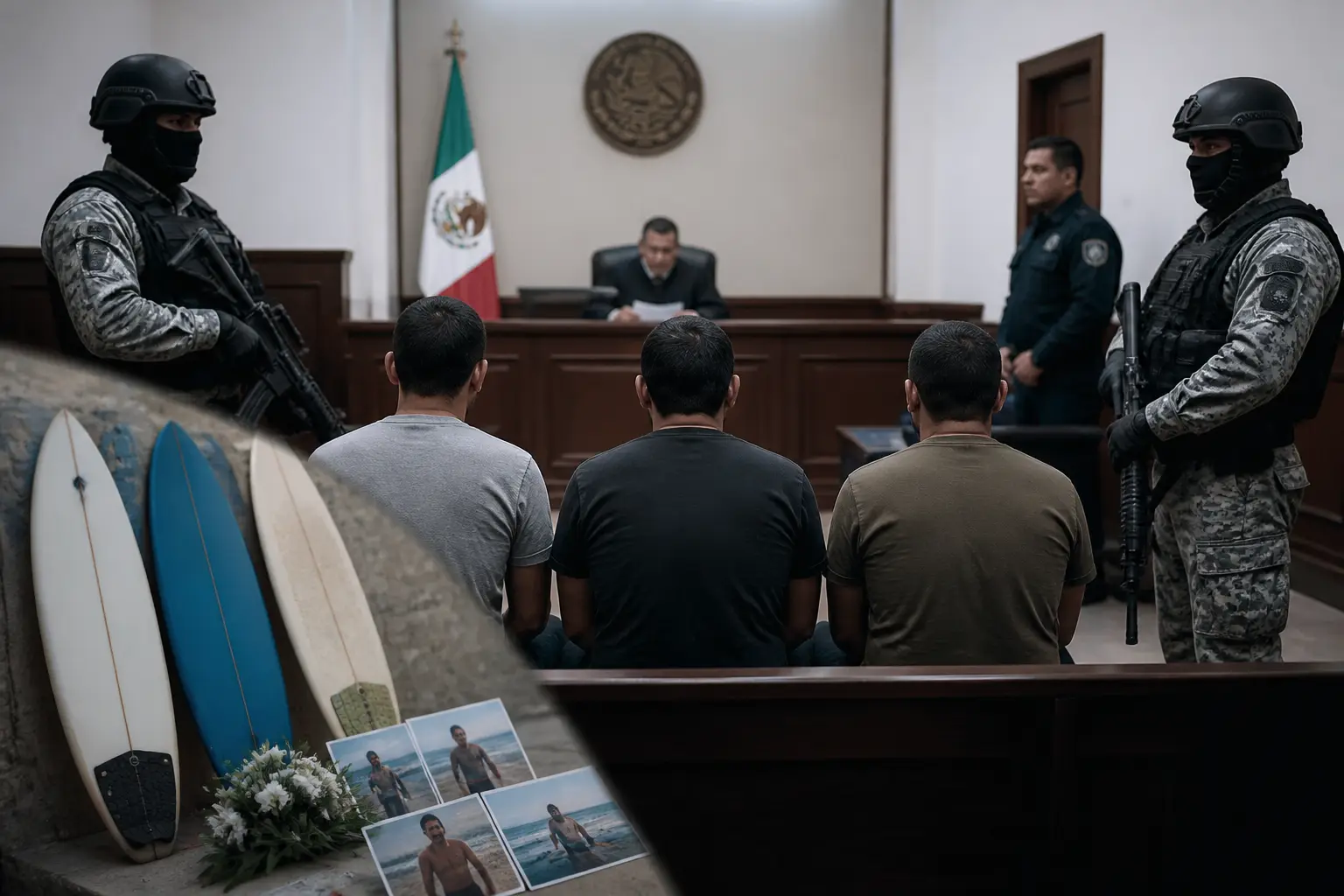 Editorial image for Mexican trial continues for three men accused of killing Australian surfers and their friend