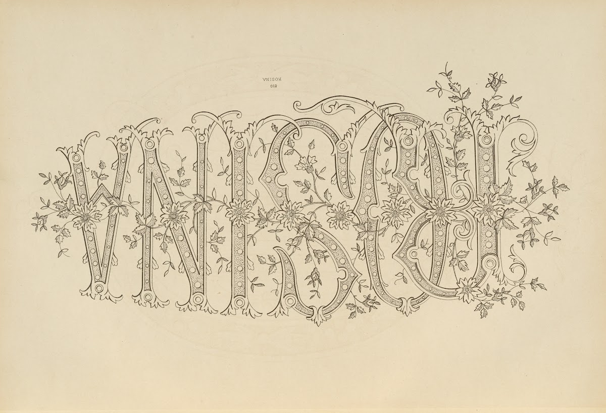 Album de chiffres  monogrammes couronnes de noblesse francaises et etrangeres Pl