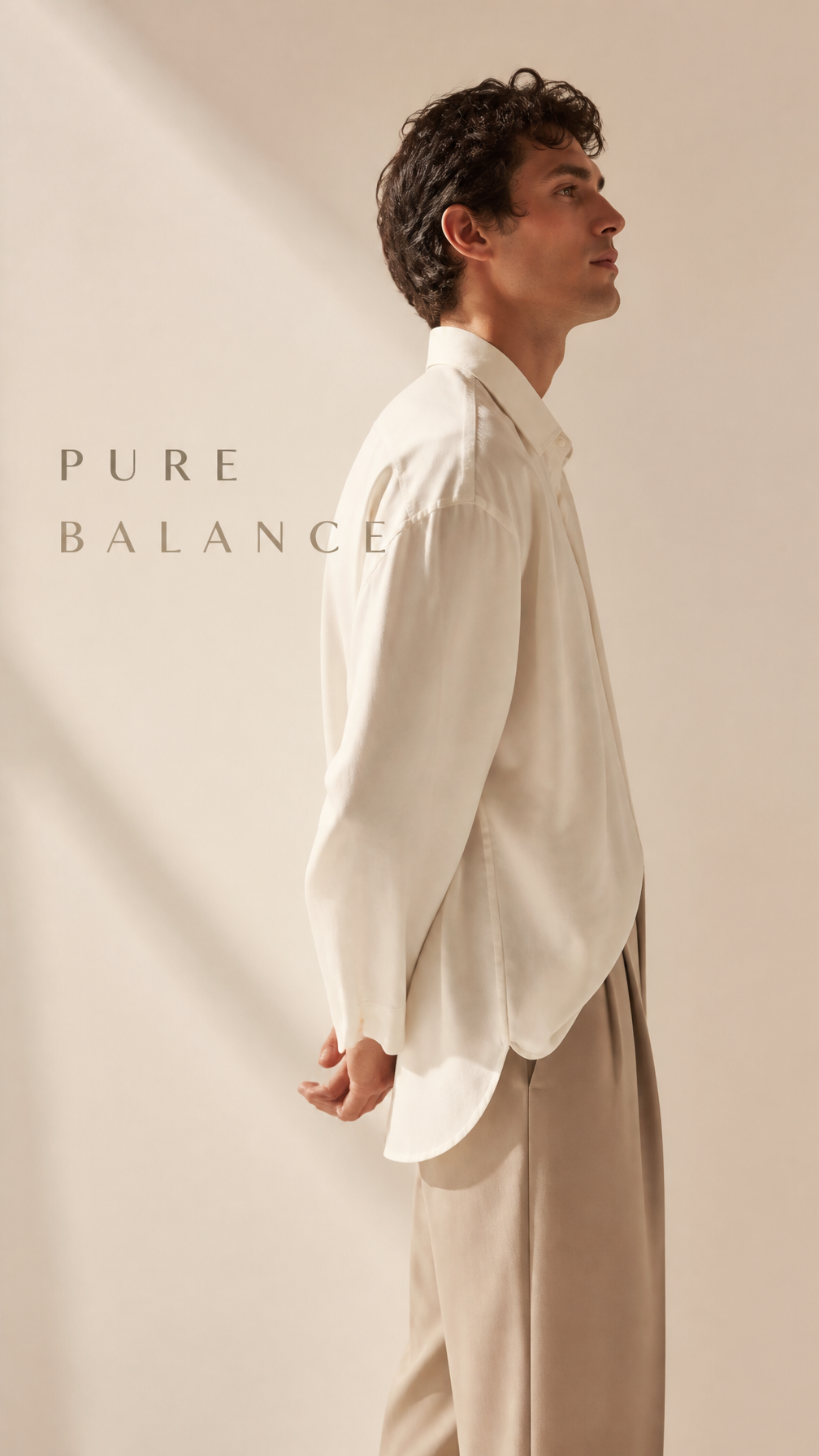 Campaña principal de moda minimalista premium