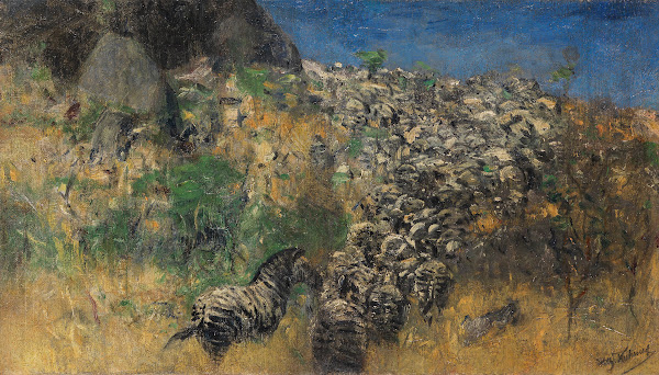 Fliehende Zebraherde Zwischen 1911 1916