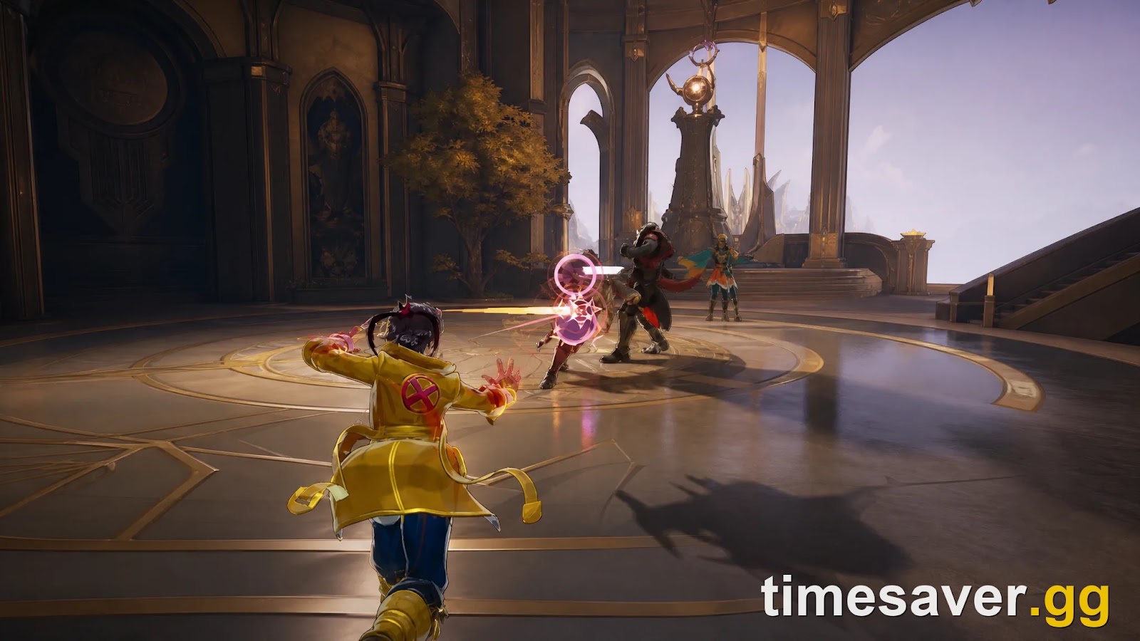 Jubilee firing her plasma fireworks in a Marvel Rivals Season 9 match
