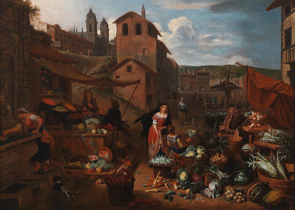 A Market Scene In Rome