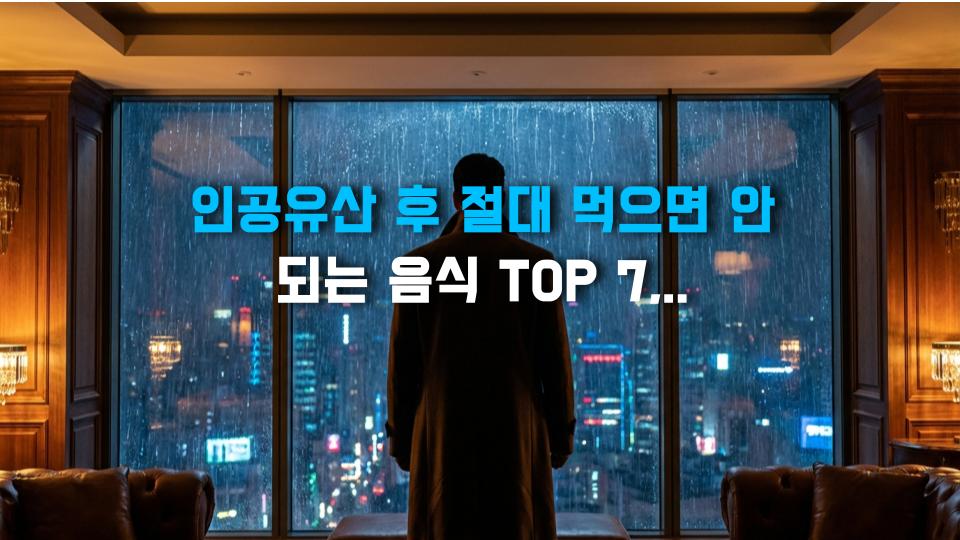 인공유산 후 절대 먹으면 안 되는 음식 TOP 7, 이거 모르면 큰일 난다!