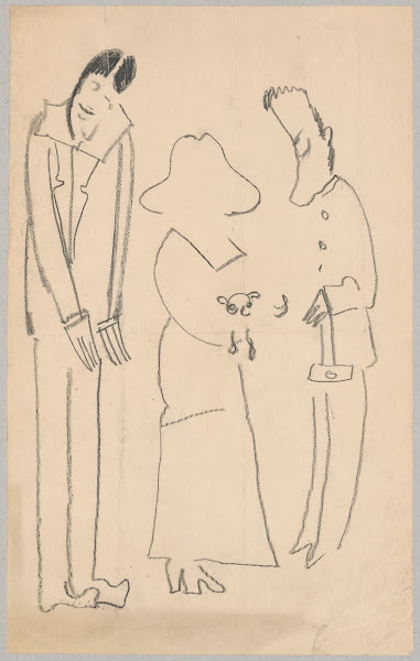 Humorous sketches of three persons 1916