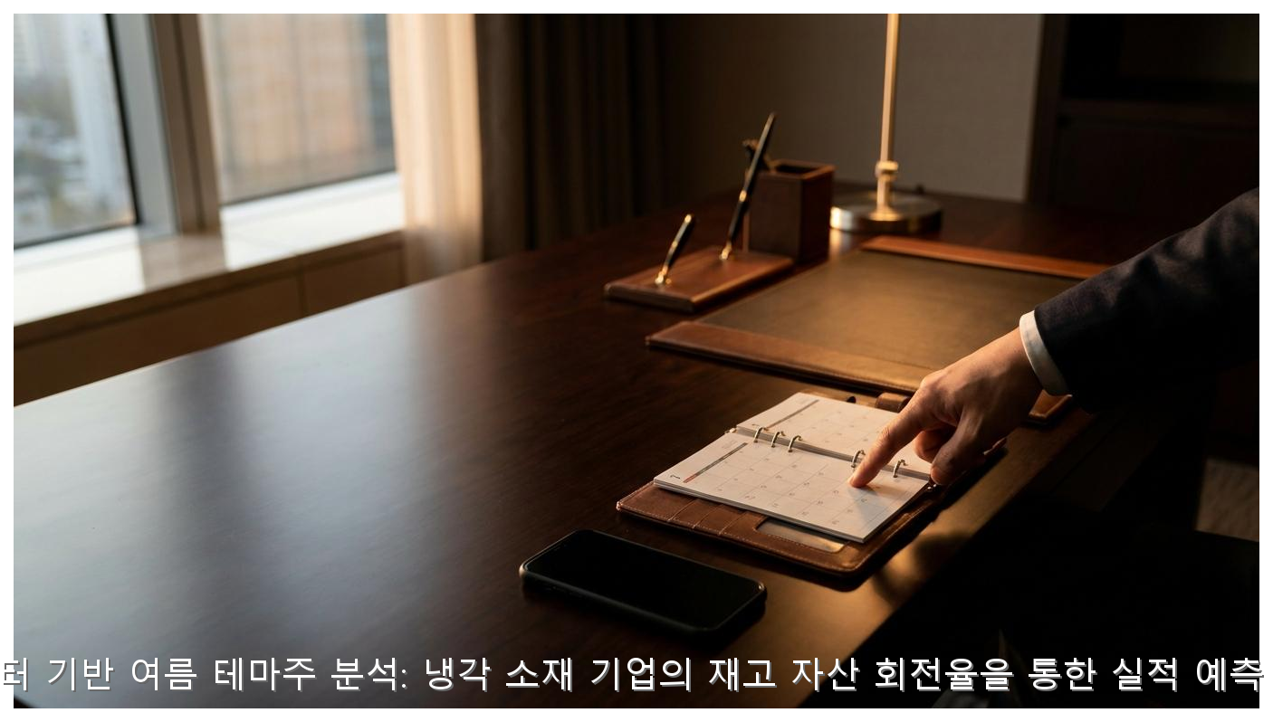 데이터 기반 여름 테마주 분석: 냉각 소재 기업의 재고 자산 회전율을 통한 실적 예측 전략 핵심 안내 및 분석 인포그래픽 (6)