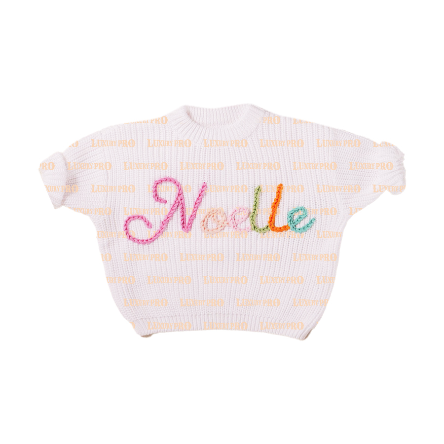 AOP Embroidered Baby Knitwear Melange Color