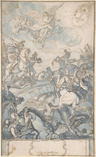 Constantines Battle at the Milvian Bridge 1722