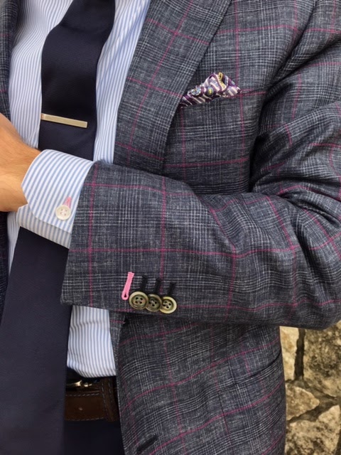 Custom full canvas suit fitting at Bespoke By CB showing natural drape and tailored silhouette