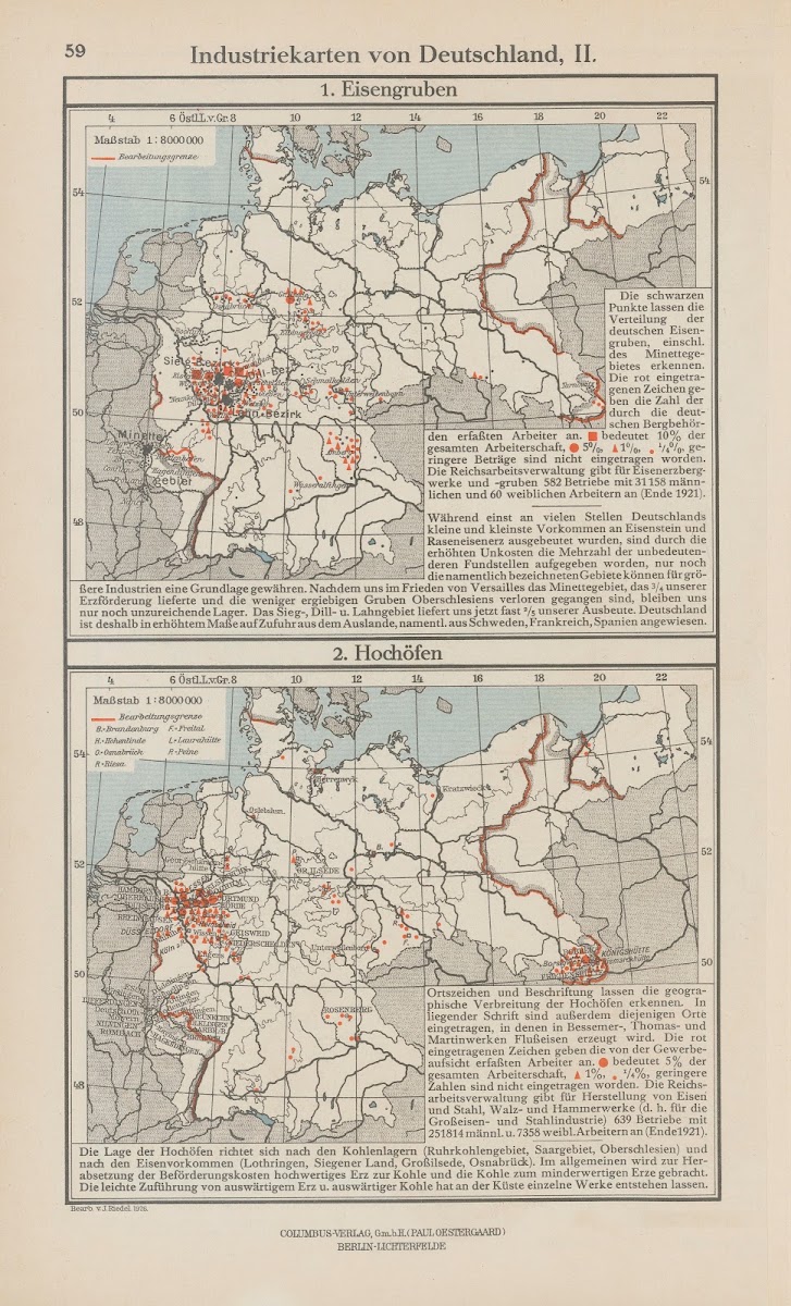 Industriekarten von Deutschland II 1926