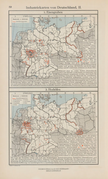 Industriekarten von Deutschland II 1926