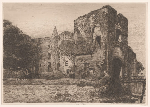 Ruïne van Kasteel Brederode in Santpoort 1890