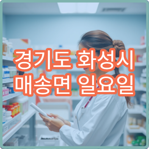 경기도 화성시 매송면 일요일 당번약국 안내 주말 약국 운영현황
