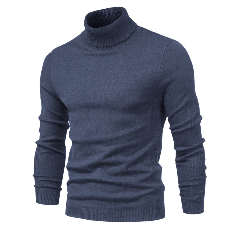 Men's Turtleneck Sweater, Solid Color, Leisure
