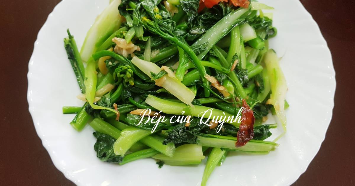 Cải ngồng xào tỏi