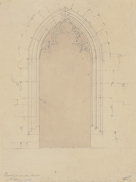 Chorportal der Stadtkirche Unserer Lieben Frau in Friedberg 1846