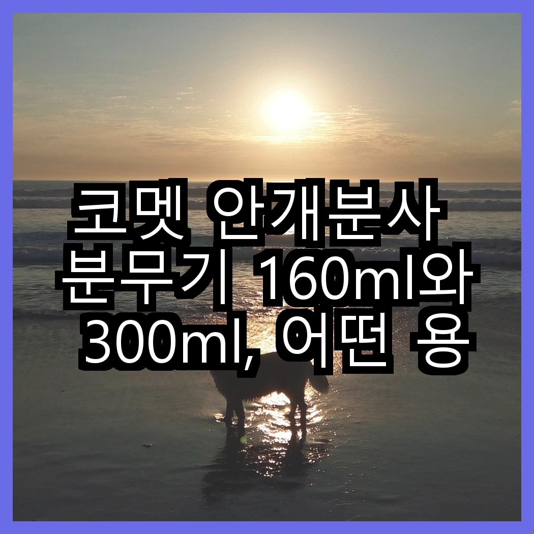 코멧 안개분사 분무기 160ml와 300ml, 어떤 용도가 더 적합할까? 썸네일