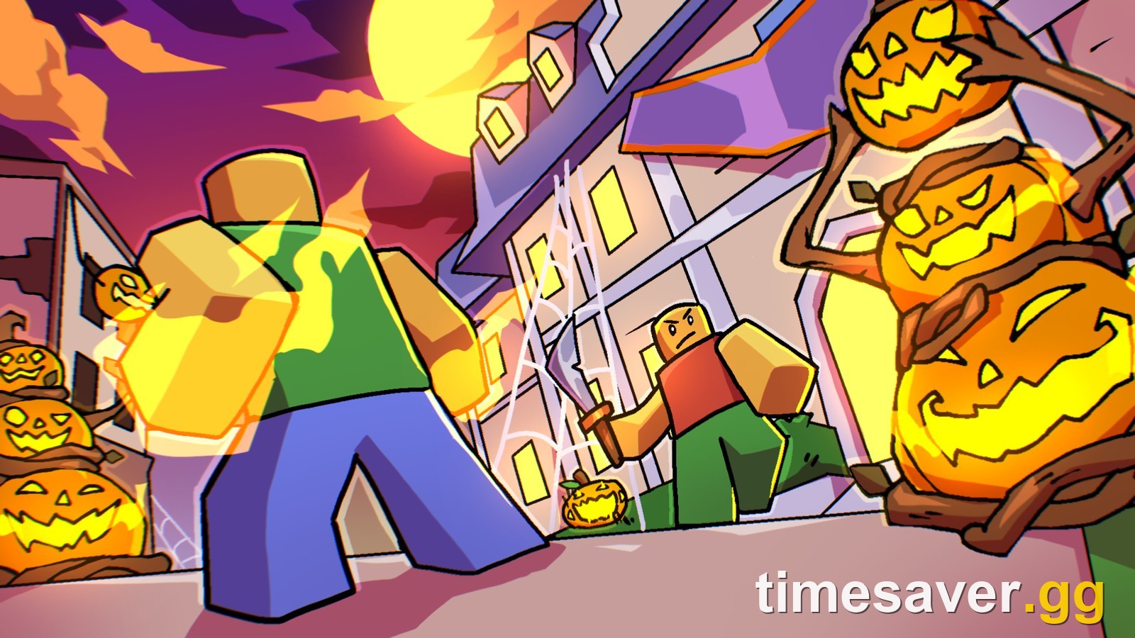 Living Jack O' Lantern enemies in the official Blox Fruits Halloween 2026 bulletin art
