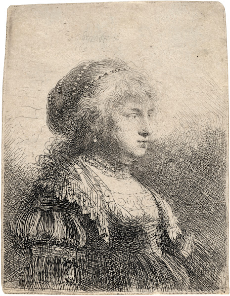 Saskia with Pearls in her Hair 1634