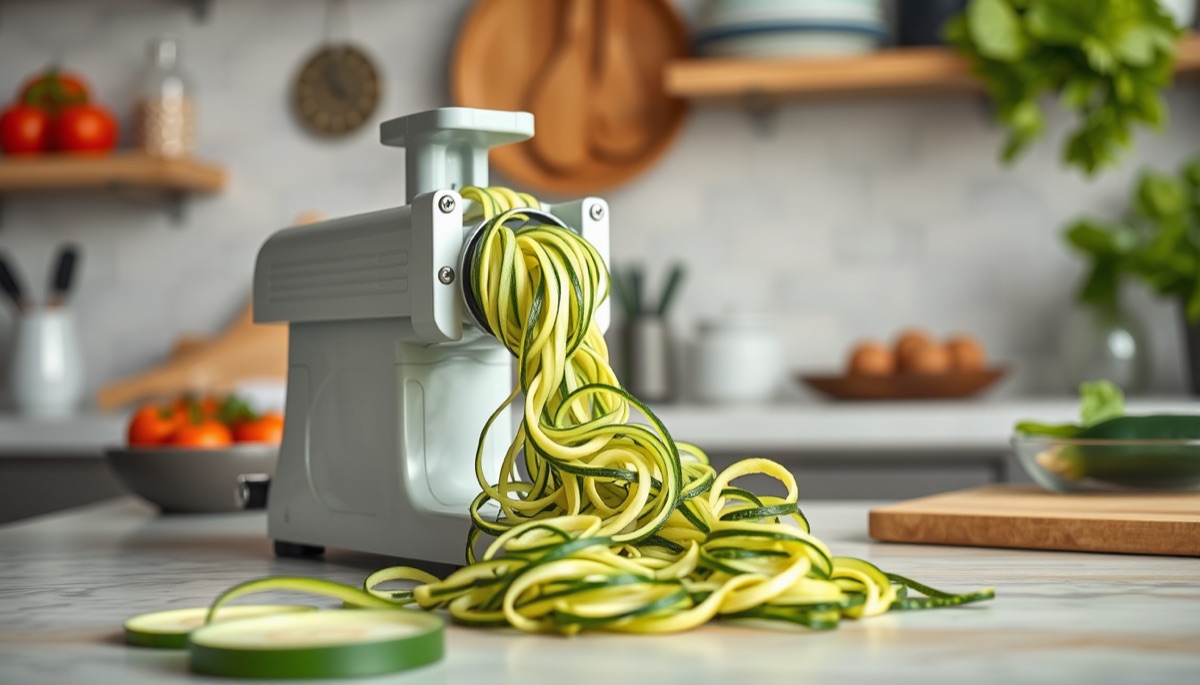 Peladores y Cortadores de Verduras en Espiral (Spiralizer) - Espaguetis de Calabacín y Ensaladas en Segundos