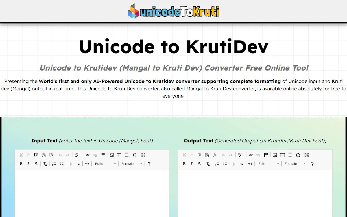 Captura de Unicode to Krutidev