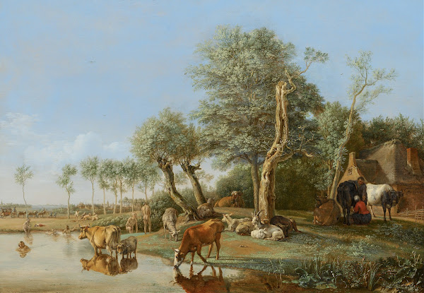 Cows Reflected in the Water 1648