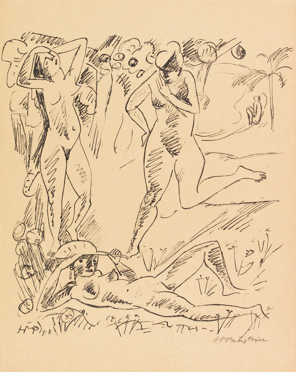 Komposition mit drei Palauakten 1918