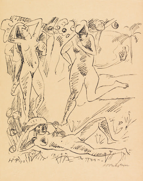 Komposition mit drei Palauakten 1918