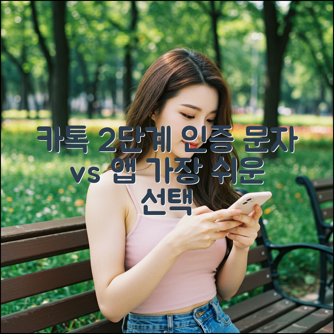 카톡 2단계 인증: 문자 vs 앱, 2가지 비교 가이드