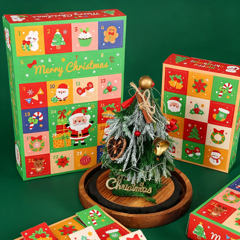 Christmas Countdown Gift Box made of cardboard